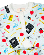 School Supplies Pajamas Set- FINAL SALE Smockingbird