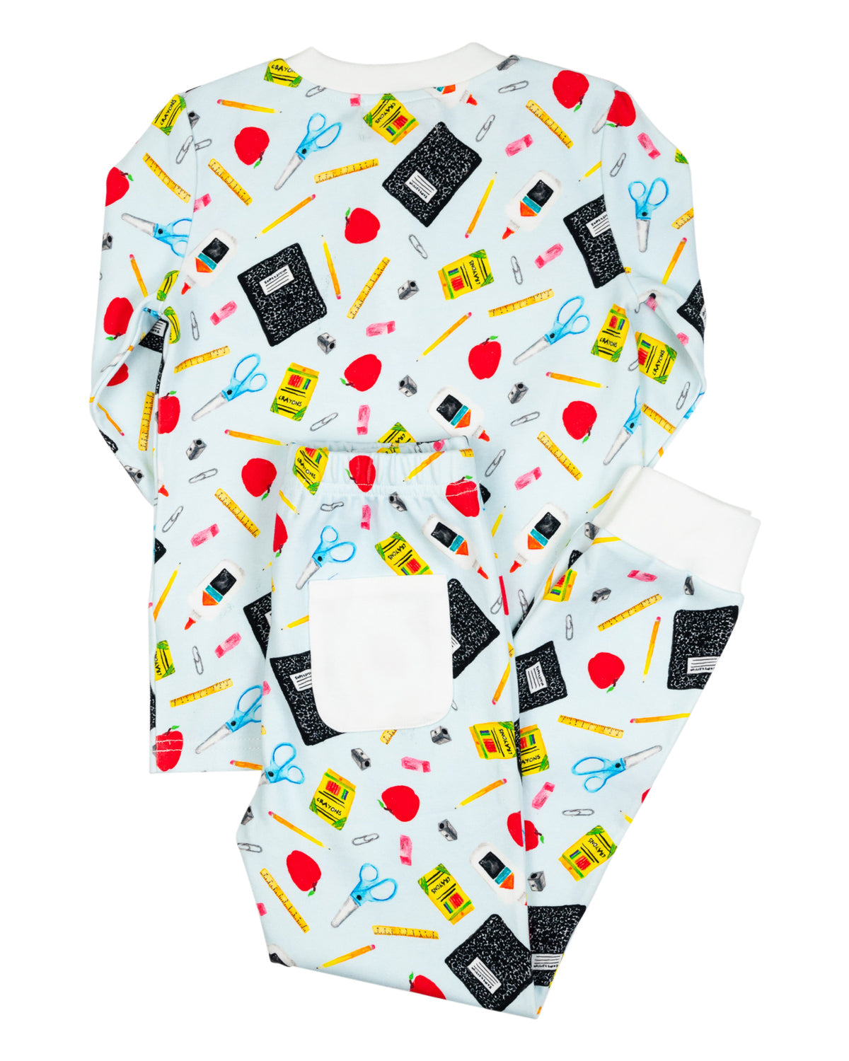School Supplies Pajamas Set- FINAL SALE Smockingbird