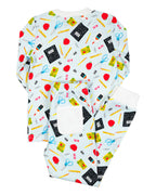 School Supplies Pajamas Set- FINAL SALE Smockingbird