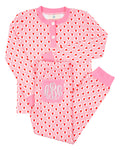 Valentine Hearts Knit Pajama Set- FINAL SALE