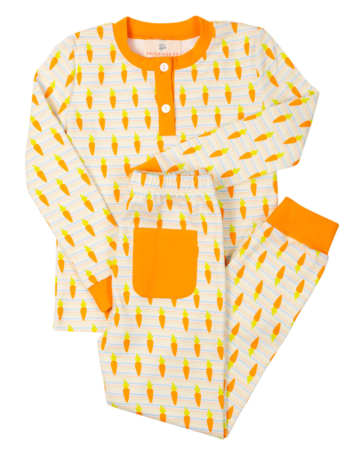 Carrots Striped Knit Pajama Set-FINAL SALE Smockingbird