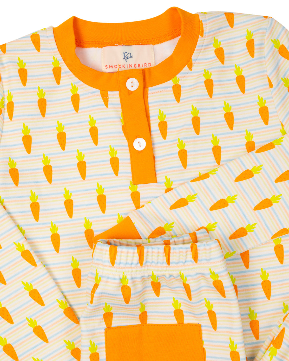 Carrots Striped Knit Pajama Set-FINAL SALE Smockingbird
