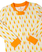 Carrots Striped Knit Zip Up Pajamas-FINAL SALE Smockingbird
