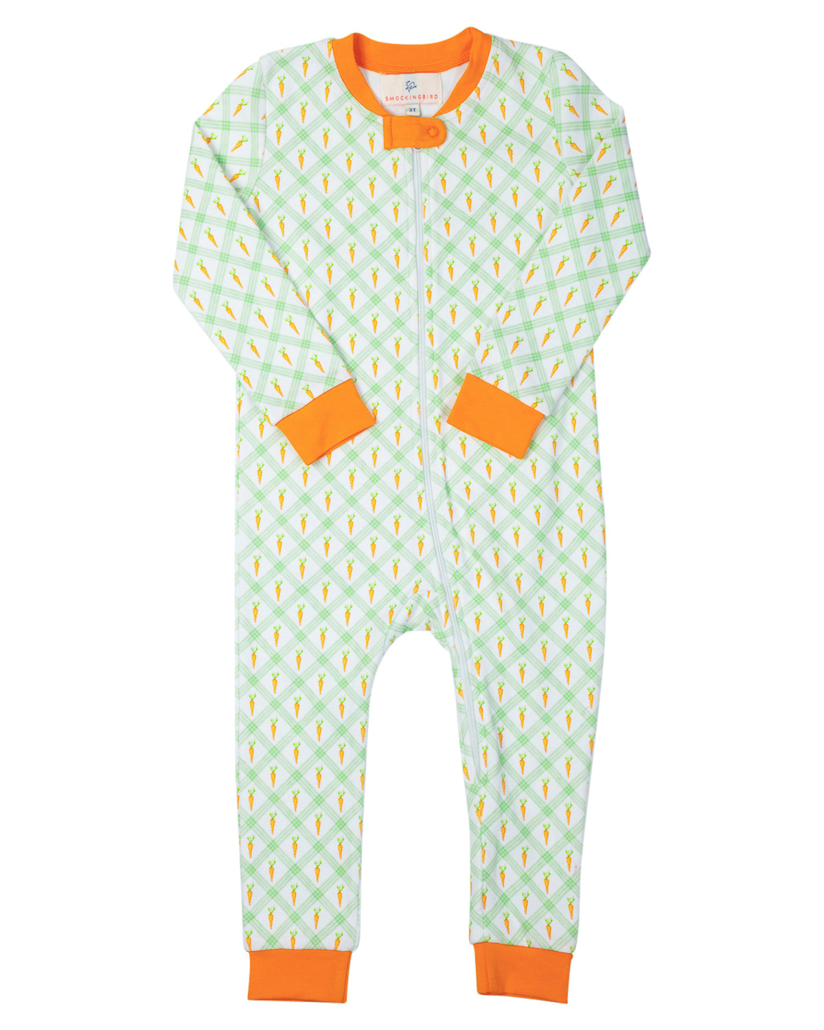 Carrot Crush Knit Zip Up Pajamas-FINAL SALE Smockingbird