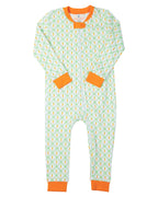 Carrot Crush Knit Zip Up Pajamas-FINAL SALE Smockingbird