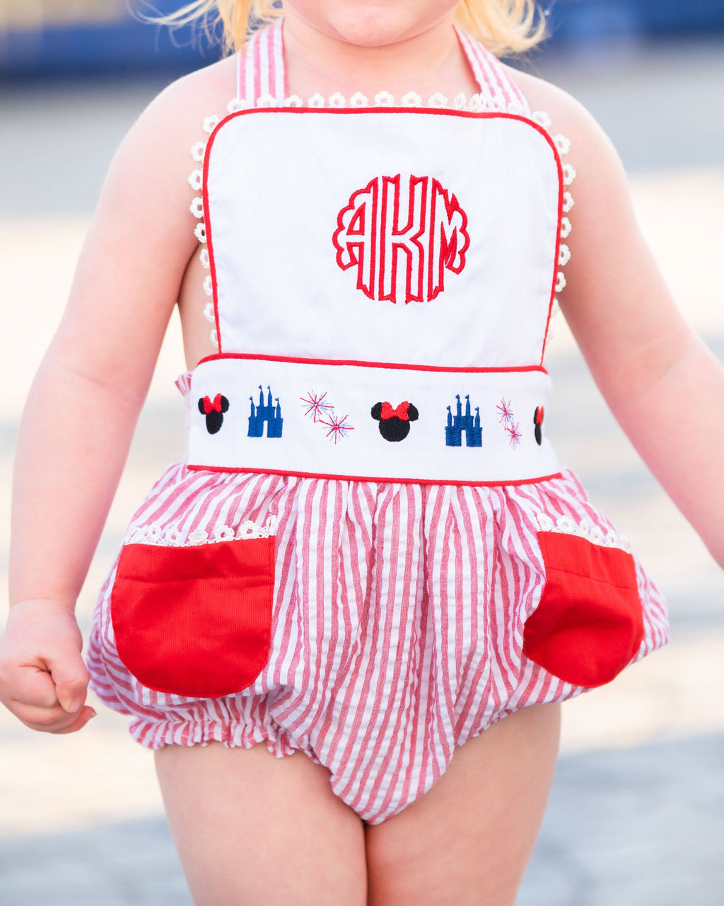 Magical Mouse Red Seersucker Sun Bubble- FINAL SALE