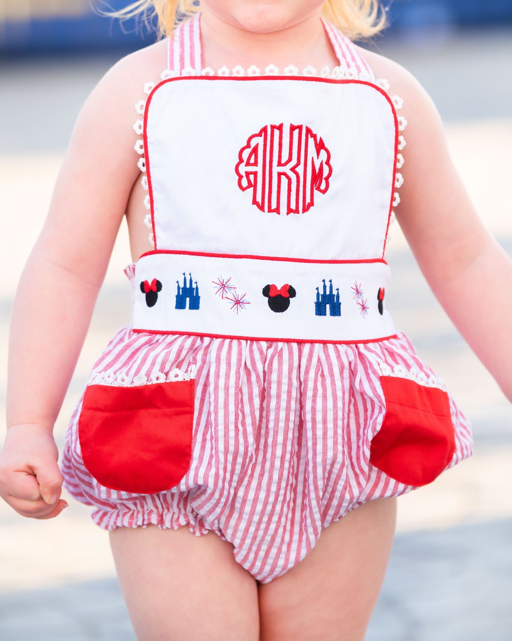 Magical Mouse Red Seersucker Sun Bubble- FINAL SALE