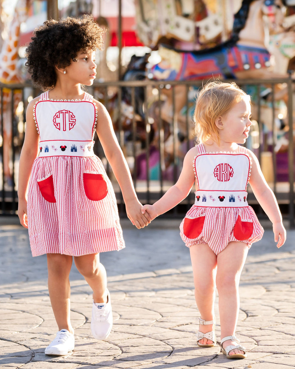 Magical Mouse Red Seersucker Sun Bubble- FINAL SALE