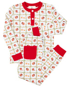 Turkey Time Tartan Knit Pajama Set- FINAL SALE Smockingbird
