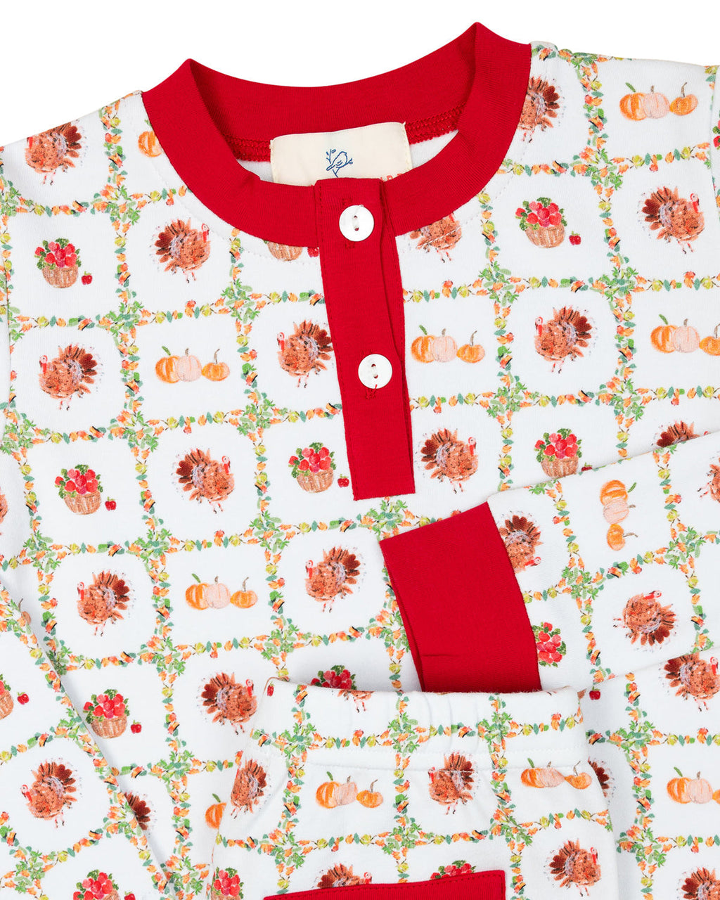 Turkey Time Tartan Knit Pajama Set- FINAL SALE