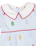 ABC 123 Embroidered Bubble- FINAL SALE Smockingbird