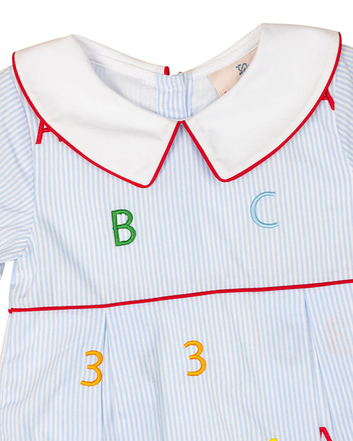 ABC 123 Embroidered Bubble- FINAL SALE Smockingbird
