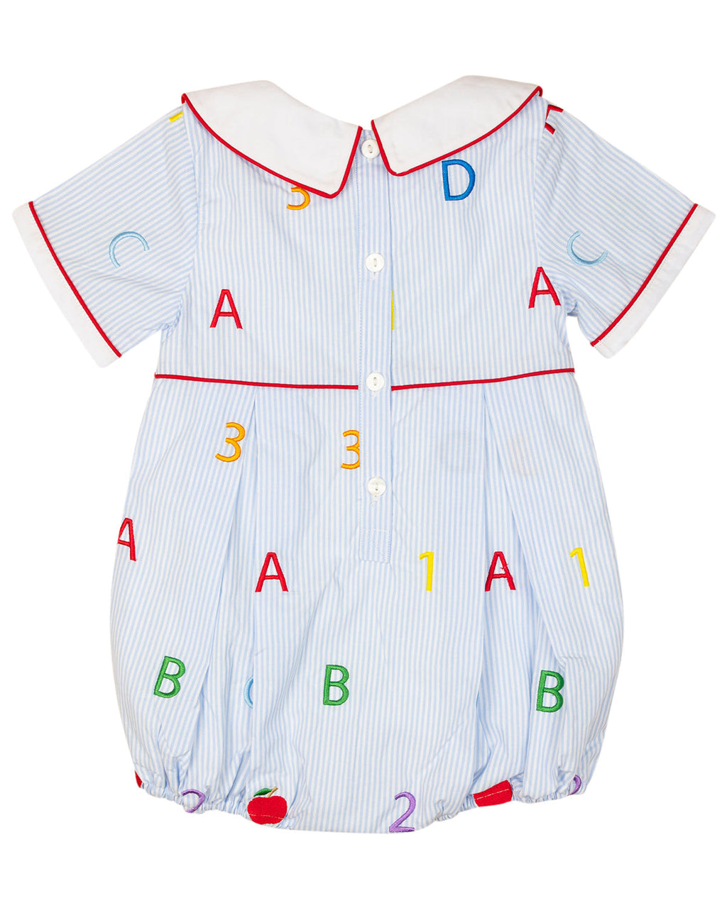 ABC 123 Embroidered Bubble- FINAL SALE