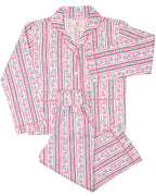 Ghost Stripe with Silver Lurex Pajama Set- FINAL SALE Smockingbird