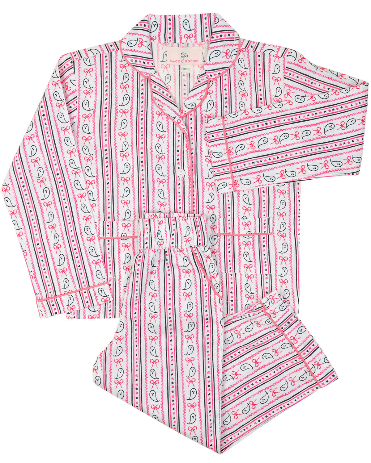 Ghost Stripe with Silver Lurex Pajama Set- FINAL SALE