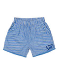 Blue Striped Tucker Shorts-FINAL SALE