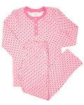 Valentine Hearts Knit Ladies Pajama Set- FINAL SALE