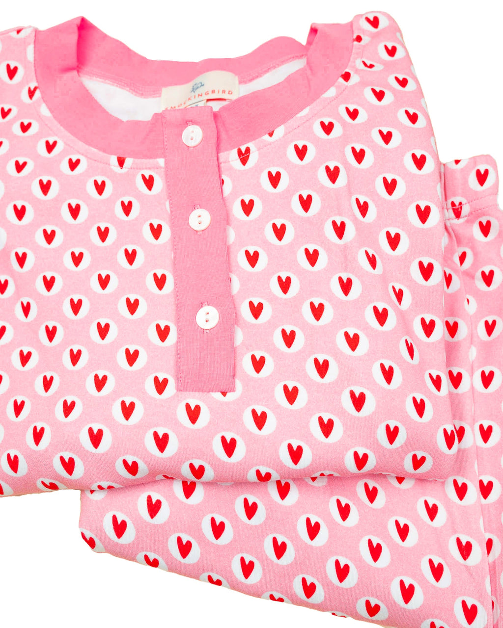 Valentine Hearts Knit Ladies Pajama Set- FINAL SALE