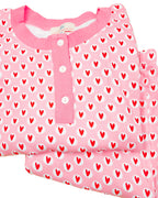 Heart Print Knit Ladies Pajama Set- FINAL SALE Smockingbird