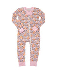 Spring Bunnies Pink Pima Cotton Zip Up Pajamas-FINAL SALE
