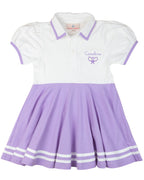 Purple and White Knit Tennis Dress- FINAL SALE Smockingbird