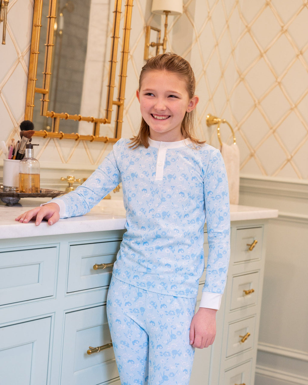 Morning Glory Knit Pajama Set- FINAL SALE