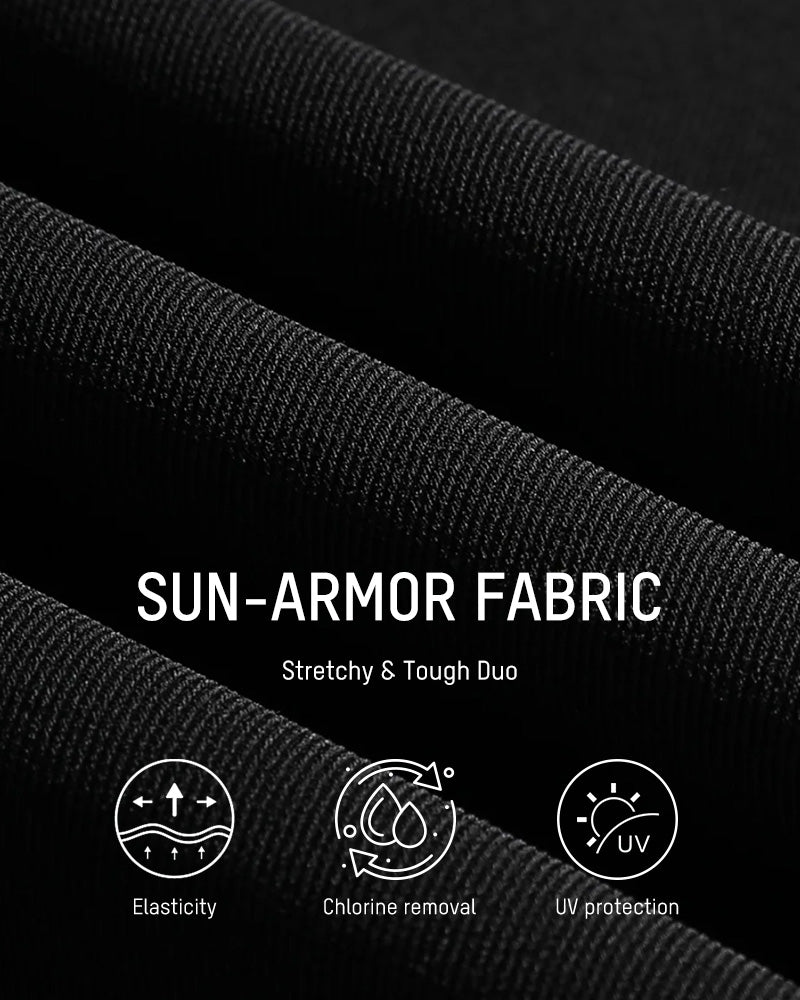 Two-Piece Deep Plunge Swimsuit with Halter Bra Overlay SheCurve