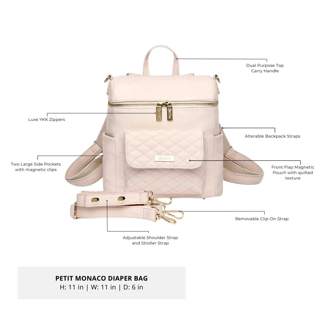 Petit Diaper Bag Pastel Pink Luli Bebe