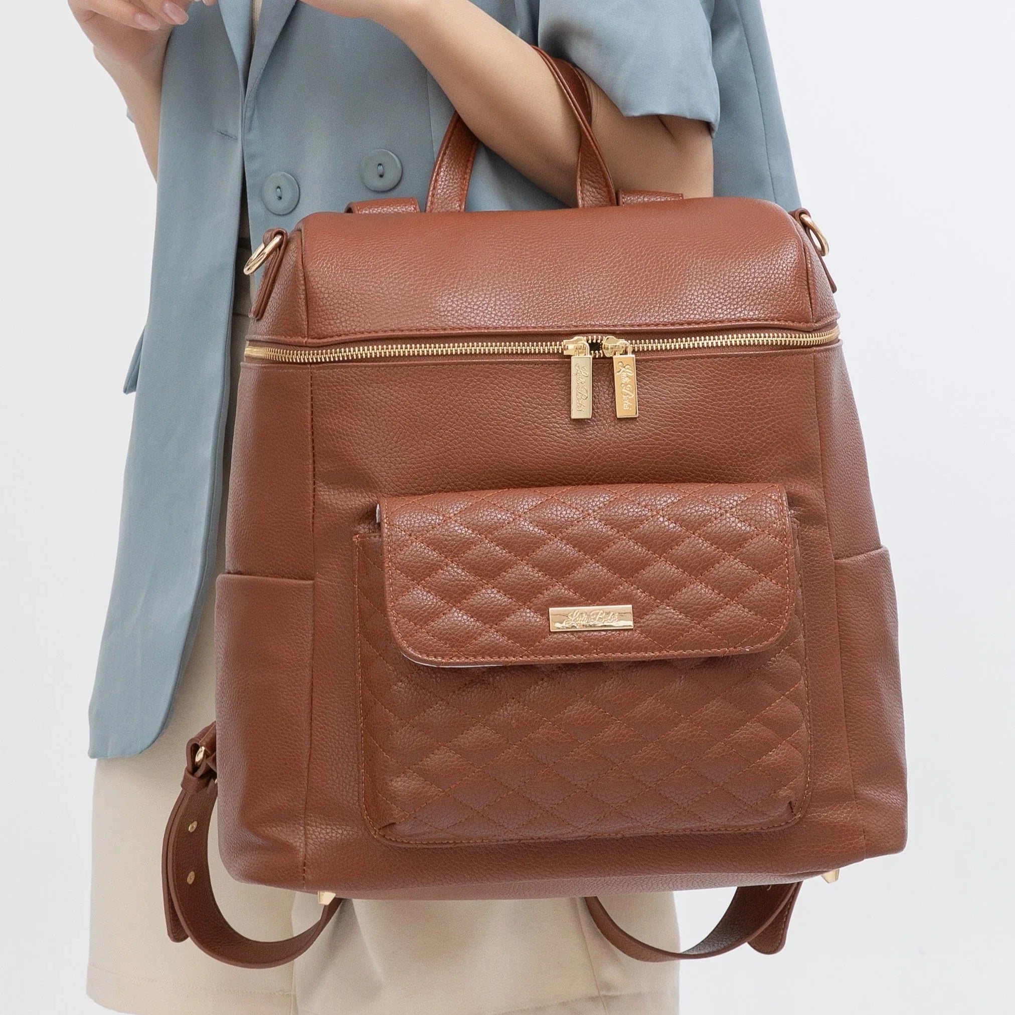 Signature Diaper Bag Caramel Luli Bebe