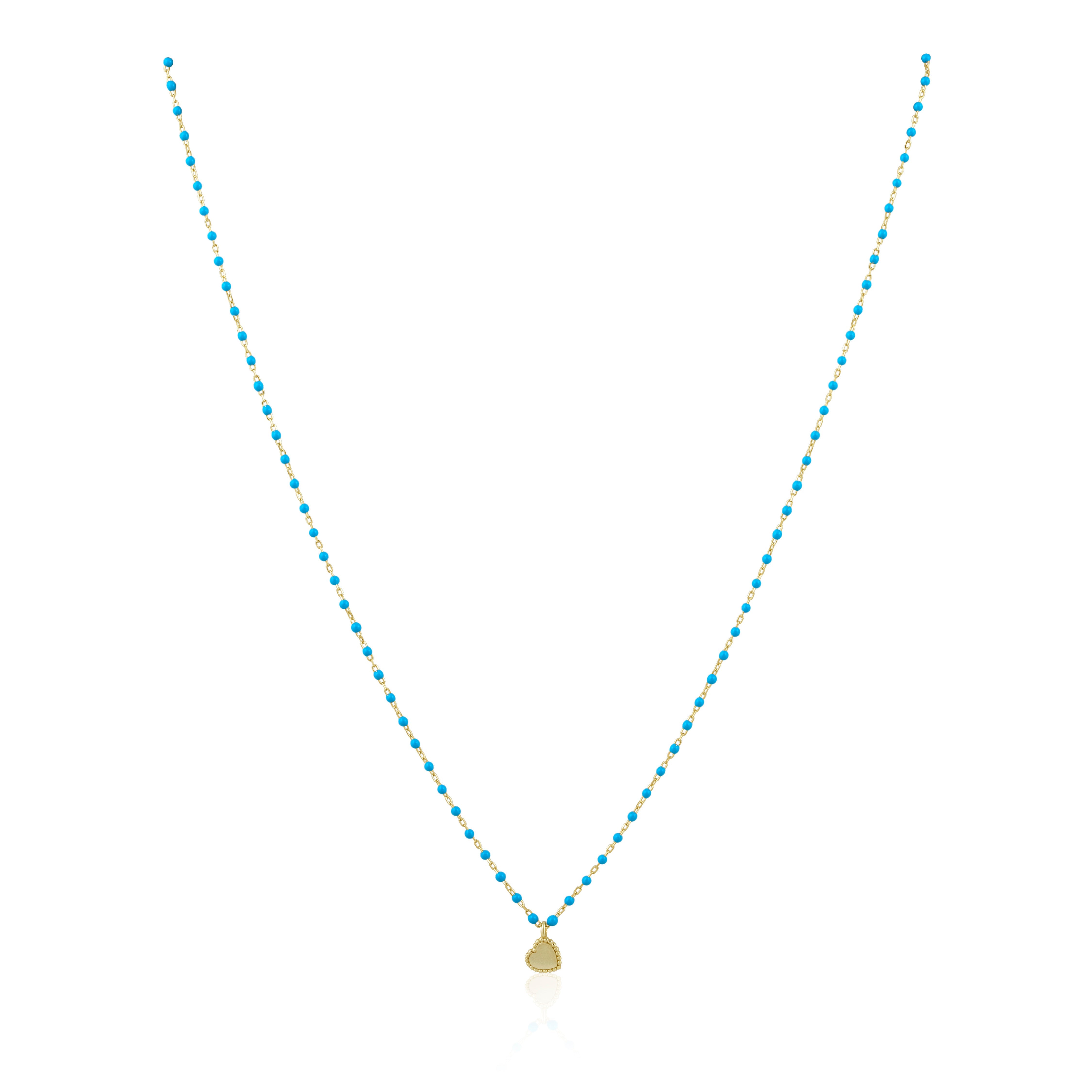 Elsa Mini Heart Necklace Turquoise