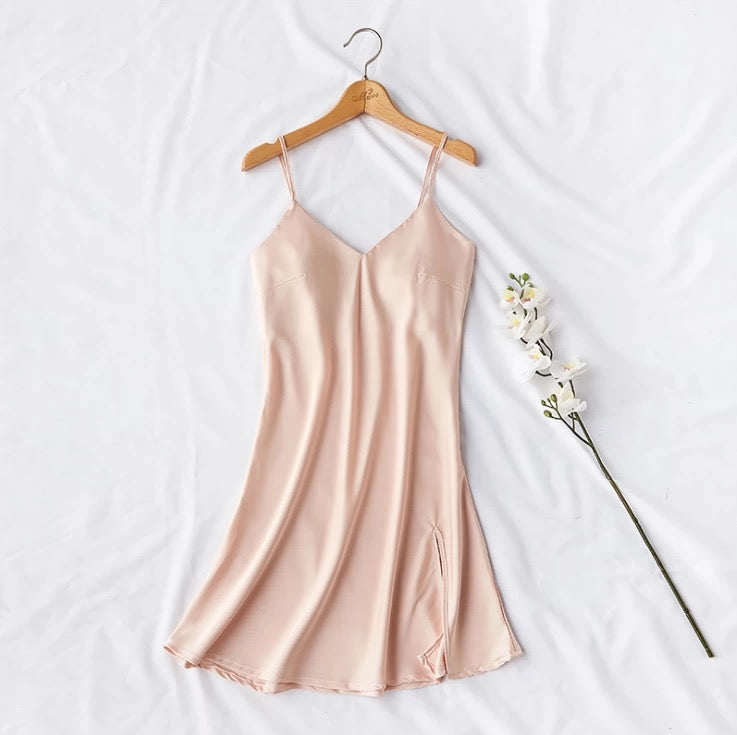 Silky Elegant Night Dress Slips Multicolors - Short SelenaHuanStudio
