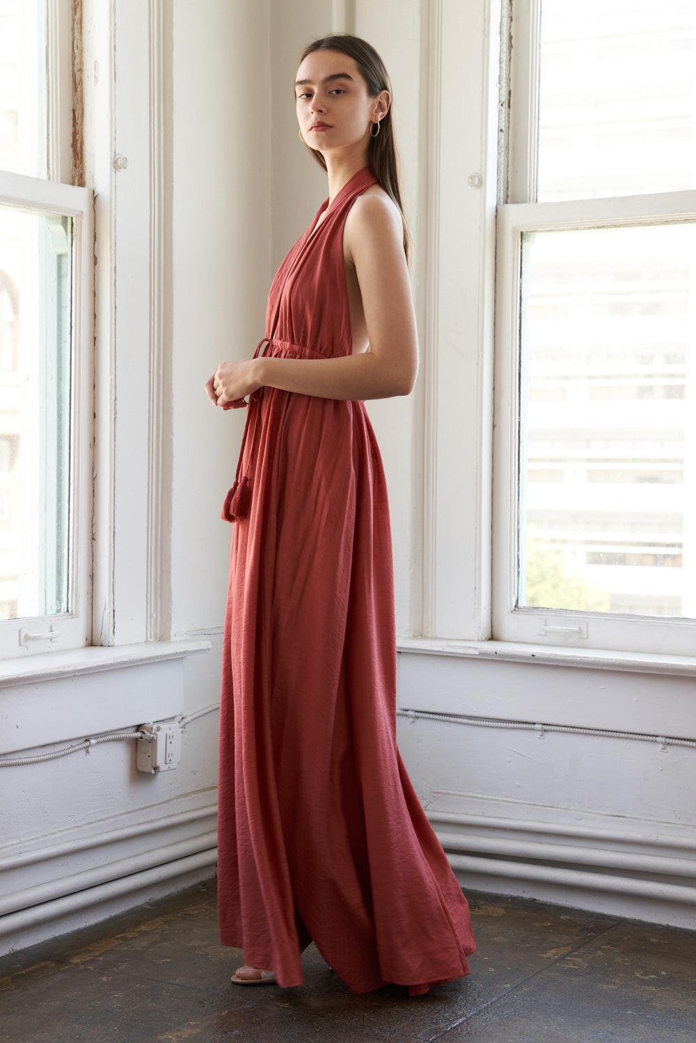 SHARE YOUR GLOW WOVEN MAXI DRESS Flying Tomato