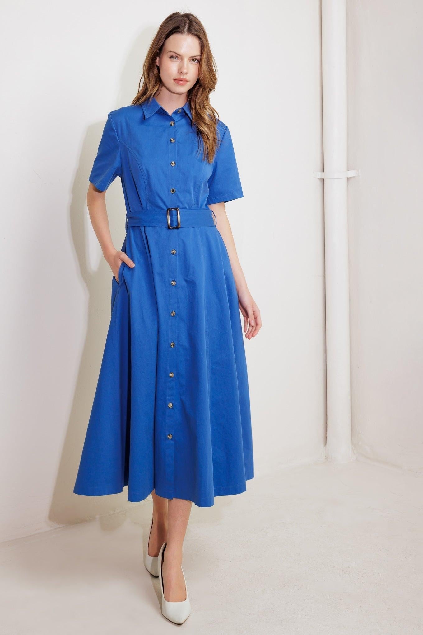 LUCKY ME WOVEN MIDI DRESS Flying Tomato