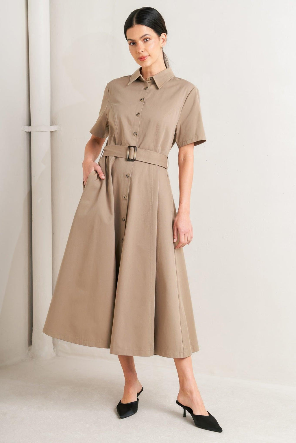 LUCKY ME WOVEN MIDI DRESS Flying Tomato
