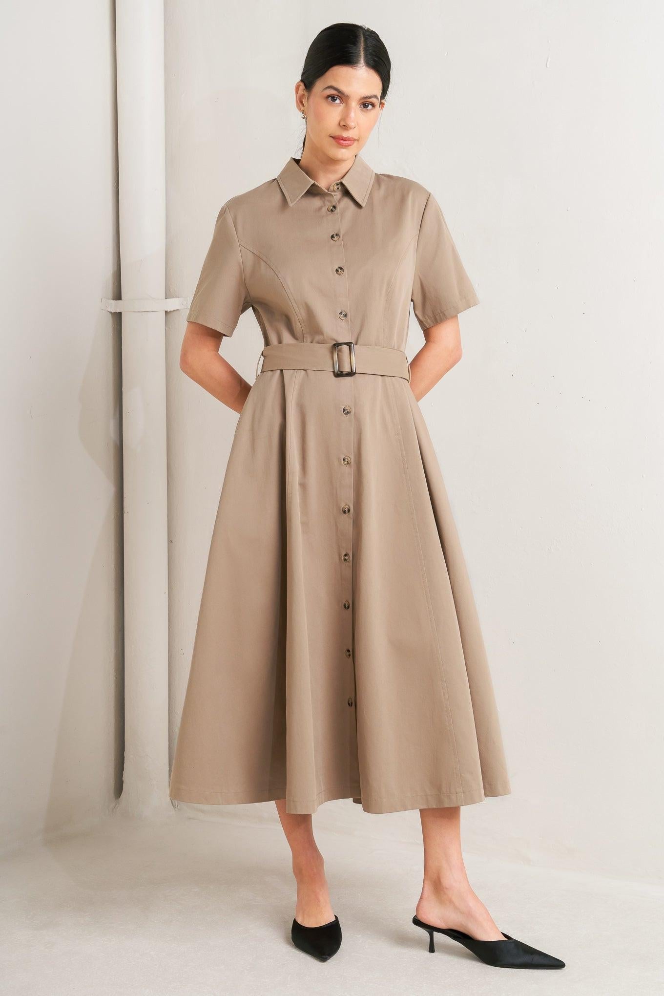 LUCKY ME WOVEN MIDI DRESS Flying Tomato