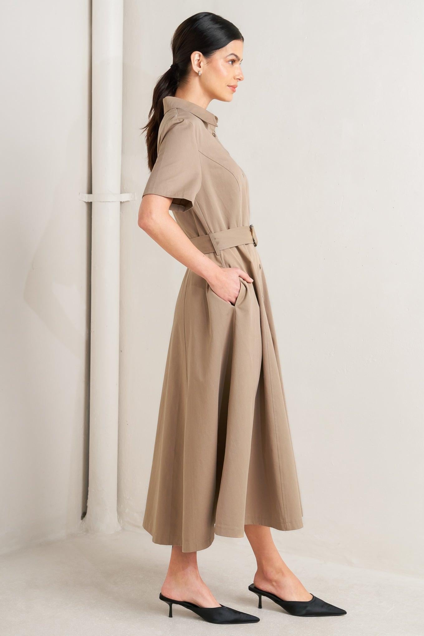 LUCKY ME WOVEN MIDI DRESS Flying Tomato