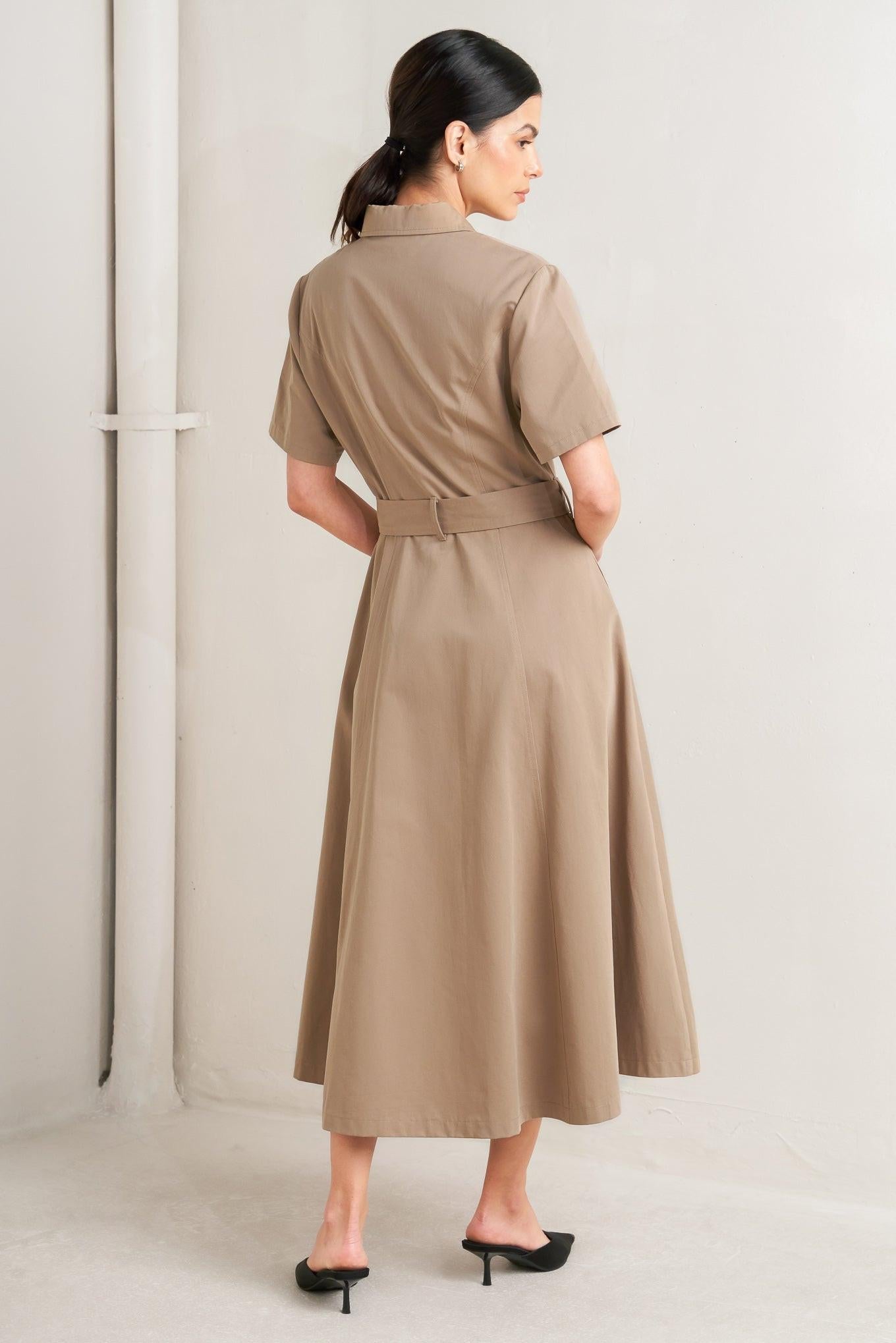 LUCKY ME WOVEN MIDI DRESS Flying Tomato