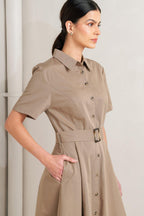 LUCKY ME WOVEN MIDI DRESS Flying Tomato
