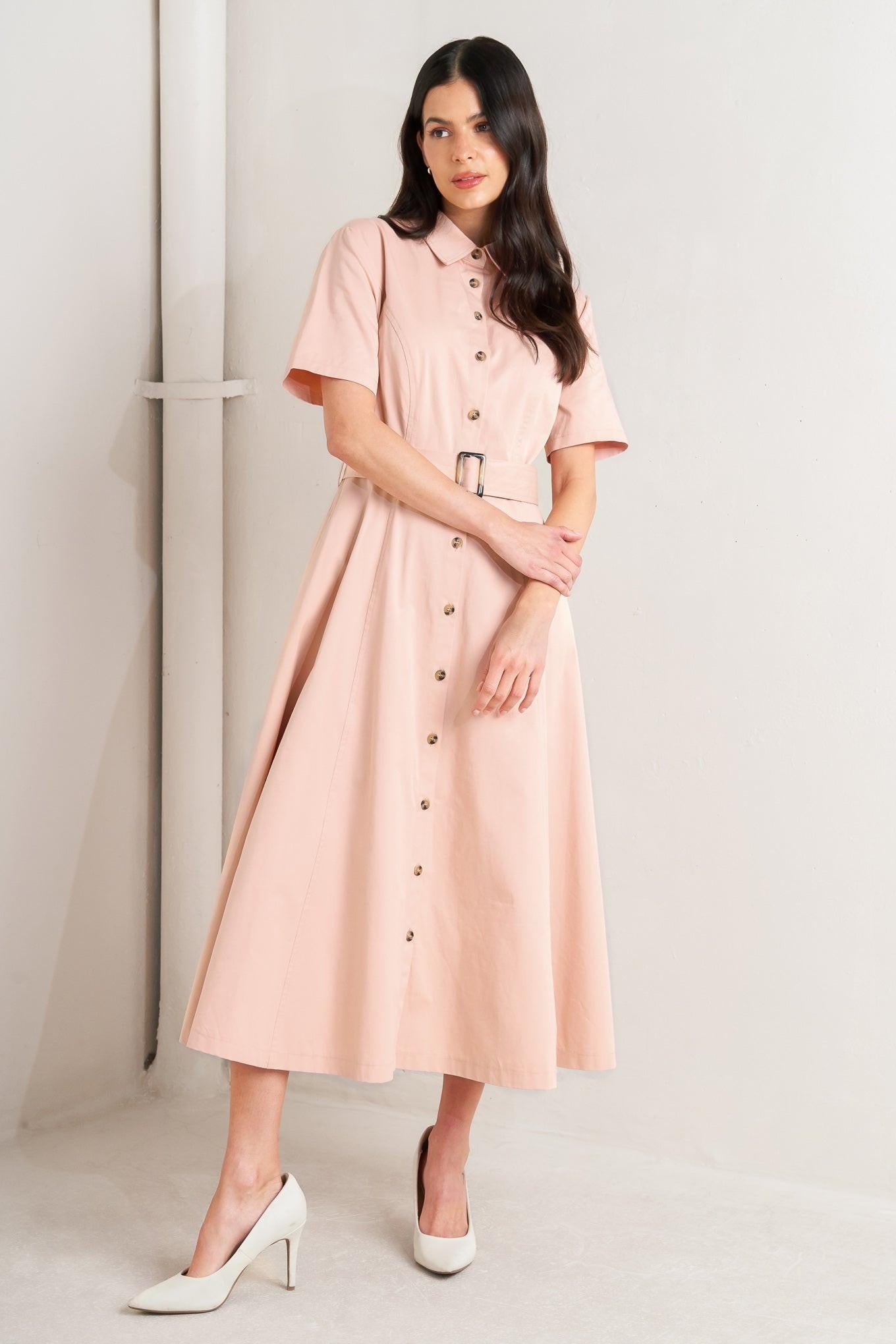LUCKY ME WOVEN MIDI DRESS Flying Tomato