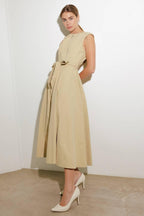 DELICATE DREAMS WOVEN MIDI DRESS Flying Tomato