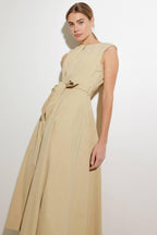 DELICATE DREAMS WOVEN MIDI DRESS Flying Tomato