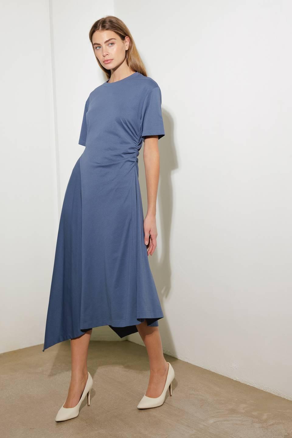 RIGHT ON CUE KNIT MIDI DRESS Flying Tomato
