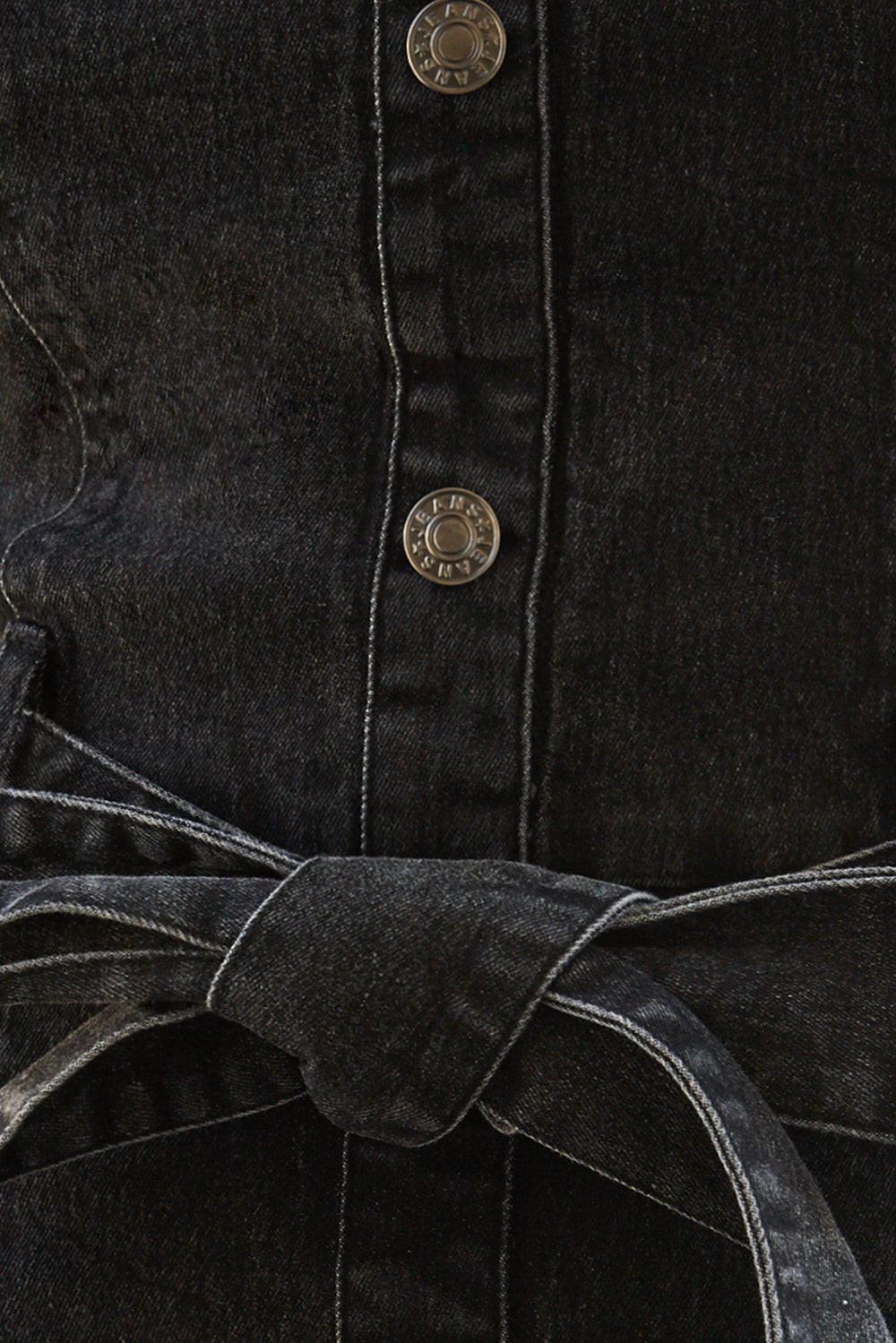 SOMEWHERE UP ABOVE DENIM MIDI DRESS Flying Tomato