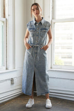 WILDFLOWER WHIMSY DENIM MIDI DRESS Flying Tomato