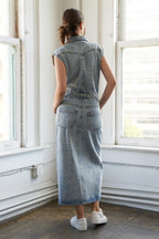 WILDFLOWER WHIMSY DENIM MIDI DRESS Flying Tomato