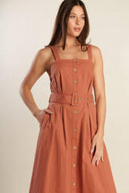 CALIFORNIA DREAMING WOVEN MIDI DRESS Flying Tomato