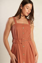 CALIFORNIA DREAMING WOVEN MIDI DRESS Flying Tomato