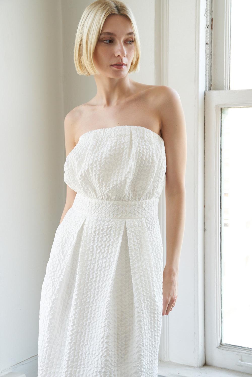 IN DOLLY WE TRUST WOVEN MIDI DRESS Flying Tomato