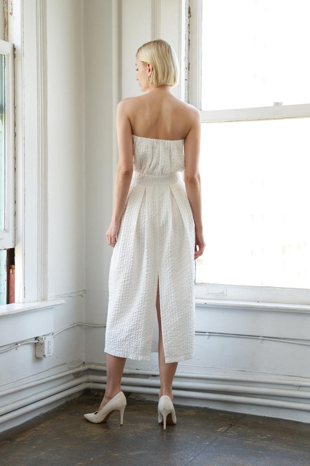 IN DOLLY WE TRUST WOVEN MIDI DRESS Flying Tomato