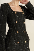 HEART UNBOUND TWEED MINI DRESS Flying Tomato